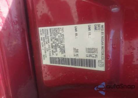 2017 Nissan Altima 2.5 Sr from USA, damaged, VIN 1N4AL3APXHC205706